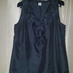 Silk Navy Blue J. Crew Blouse
